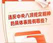【学习教育】违反中央八项规定精神有哪些具体表现？